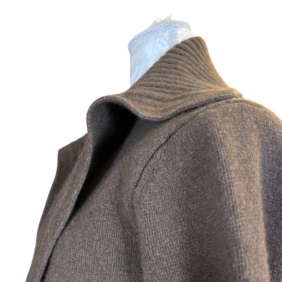 Vintage Brown Merino Wool Cardigan Womens Sz Medium Heritage Cabincore Academia - Picture 15 of 16
